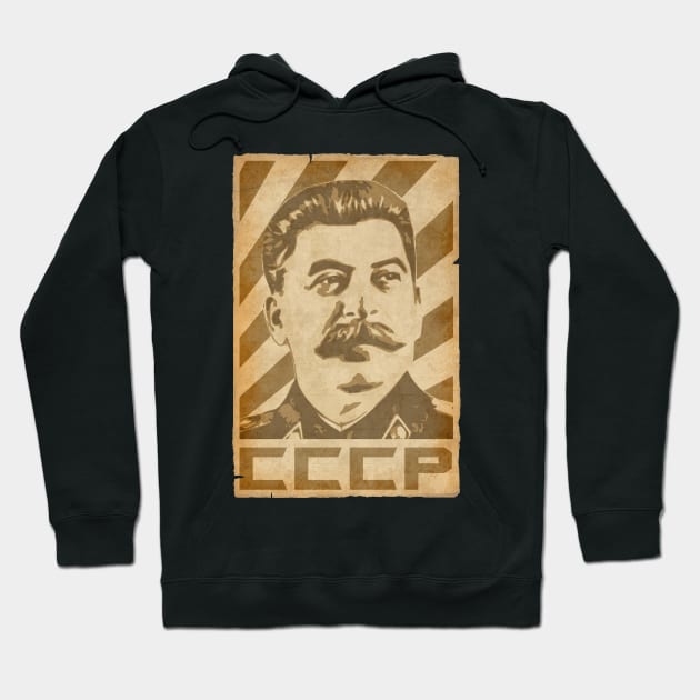 Joseph Stalin CCCP Retro Propaganda Hoodie by Nerd_art